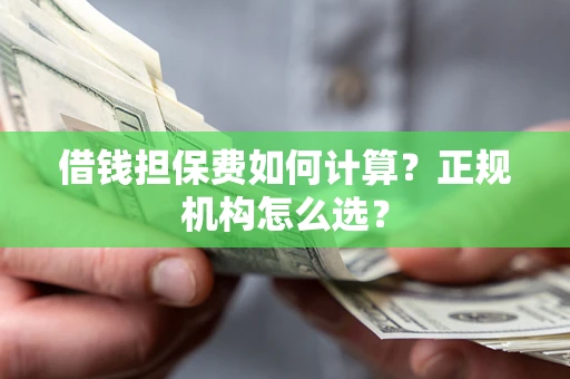 北京借钱担保费如何计算？正规机构怎么选？