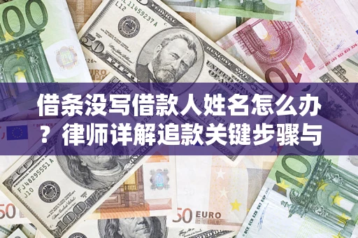 北京借条没写借款人姓名怎么办？律师详解追款关键步骤与证据链构建